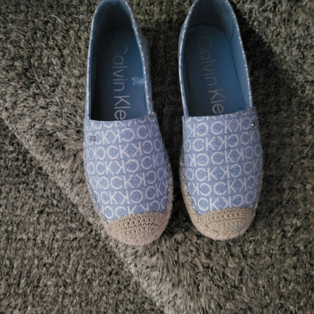 Calvin Klein Blue Espadrille Flats